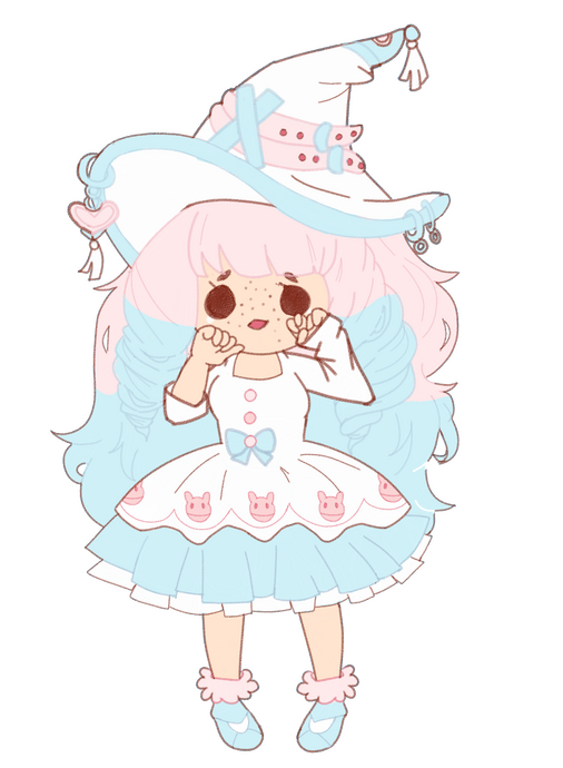full body + flat + transparent (bg)